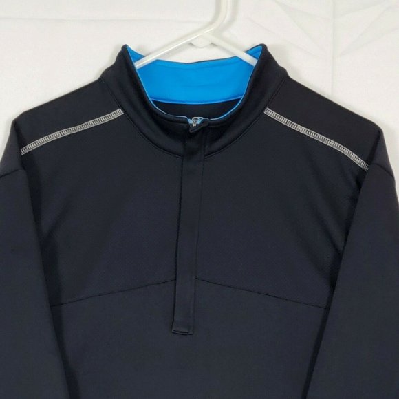 PGA Tour Jacket Mens L Black 1/4 Zip Pullover Athletic Long Sleeve Shirt Sweater - Picture 3 of 10
